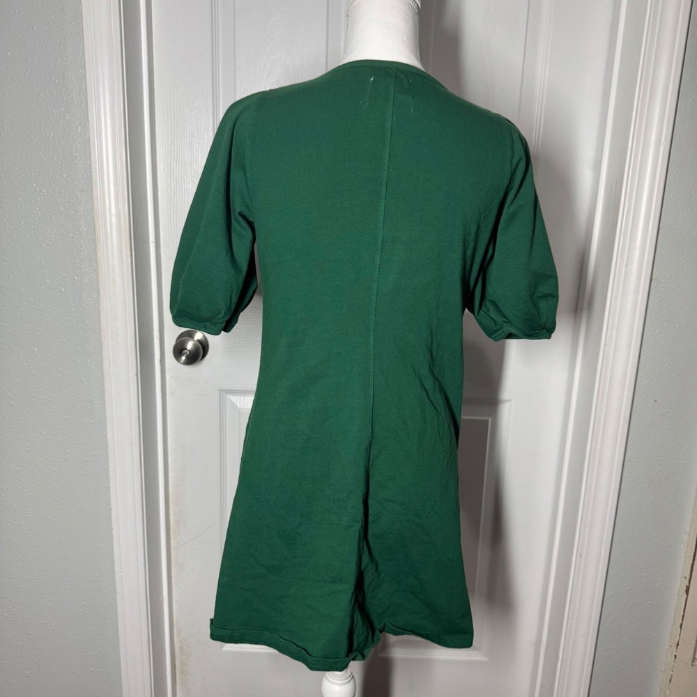 Velvet by Graham & Spencer for Anthropologie Green Puff Sleeve Dress – Size S - Picture 4 of 7